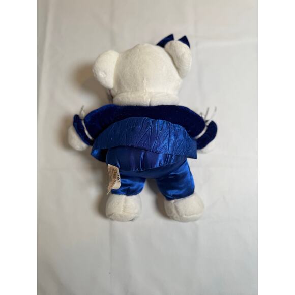 Dan Dee 2011 Mini Snowflake Teddy Bear 25th Anniversary Blue Velvet Outfit - Picture 2 of 5